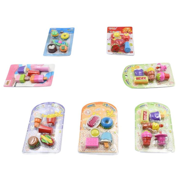 Mix Design Fancy Erasers Set (1 Set)