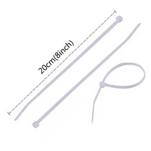 3.2×200 MM Nylon Self-Locking Cable Ties – Heavy Duty Zip Wire Tie (Pack of 100, Black)