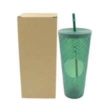 Cup with Straw & LED Lighting Reusable Matte Studded Tumbler (1 Pc)