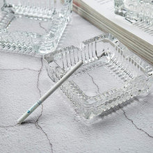 Square Glass Misti Crystal Quality Cigar Cigarette Ashtray