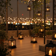 Classic Style Lantern With Artificial Rustic Battery-Operated Flameless Candle Light For Home Decoration (Pack of 24)