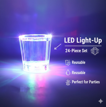 Premium LED Light-Up Shot Glass Set (24 Pc Set)