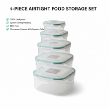 Kitchen Storage Containers Set – Fridge Organizer Lunch Boxes (5 Pcs)