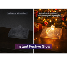 Unique Plastic Night Light: Flameless LED, Diwali (Iceberg Design, Gift)