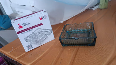 Square Glass Misti Crystal Quality Cigar Cigarette Ashtray