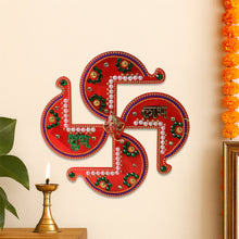 Golden Shubh Labh Swastik Wall Hanging